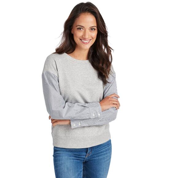 Vineyard Vines Gray Mixed Media Sweatshirt - Picture 8 of 10